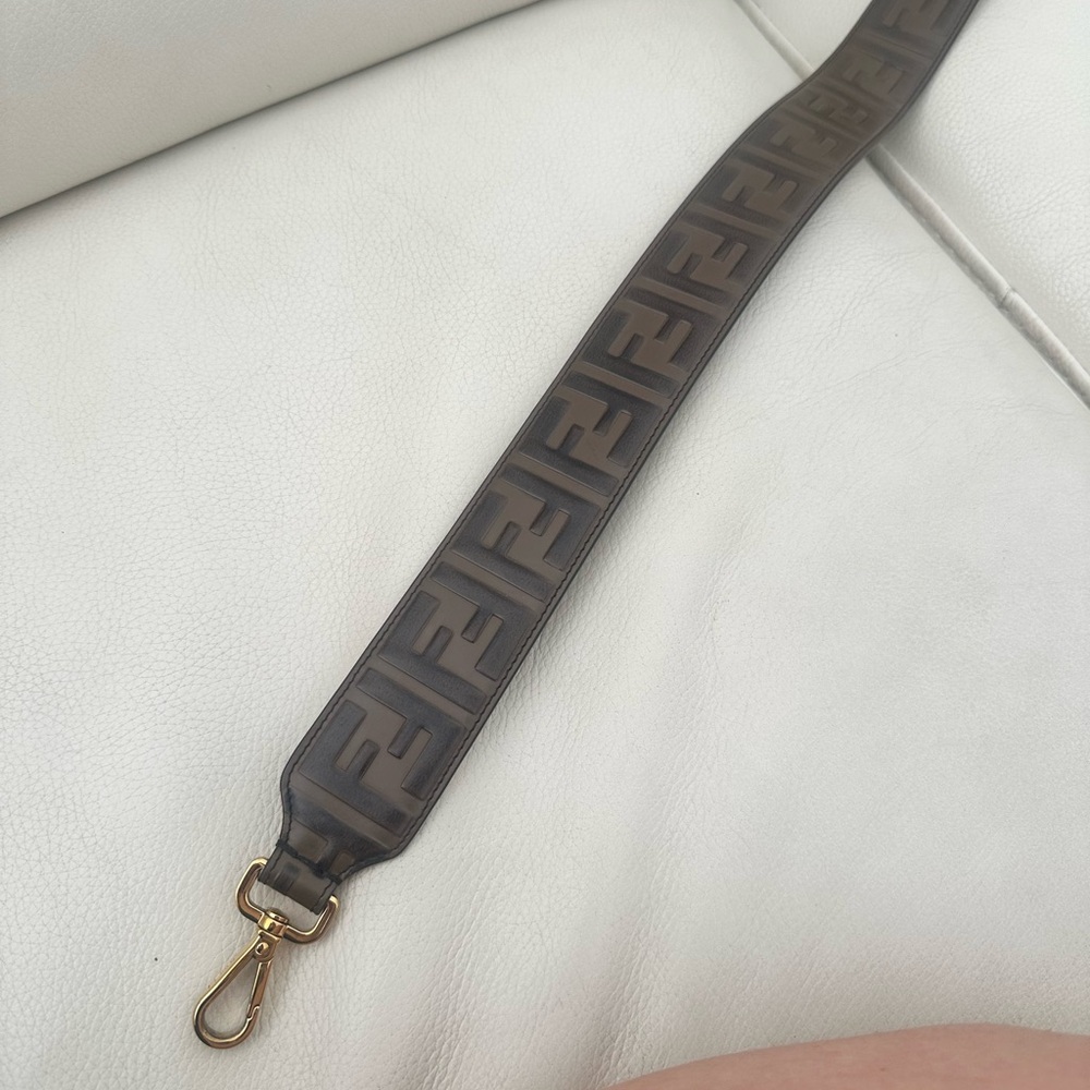 Authentic Fendi Brown Leather Bag Strap
